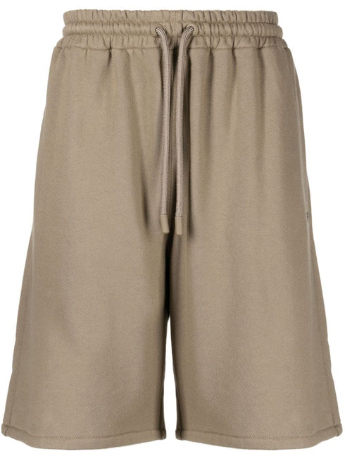 Stitch Diag cotton track shorts